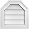 Ekena Millwork Octagonal Top Surface Mount PVC Gable Vent w/ 2"W x 1-1/2"P Brickmould Frame, 14"W x 14"H GVPOT14X1402SN - alternate 1